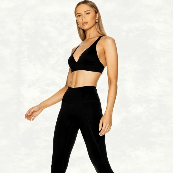 New Gigi C Marisa Sports Bra Top Black XS - Picture 3 of 7